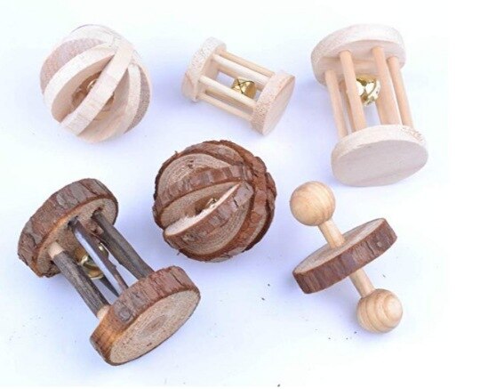 Wooden Small Pet  Play Molars Supply Toy Sets