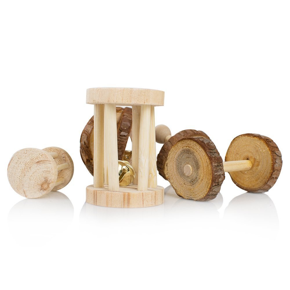 Wooden Small Pet  Play Molars Supply Toy Sets